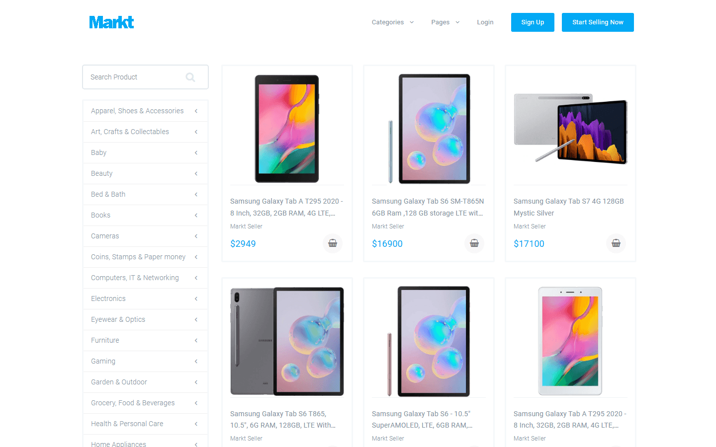 Screenshot of Markt